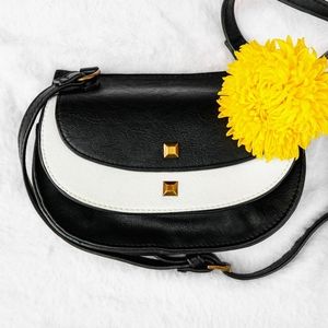 black & white crossbody bag